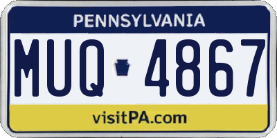 PA license plate MUQ4867
