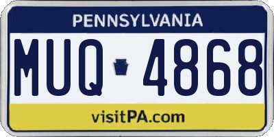 PA license plate MUQ4868