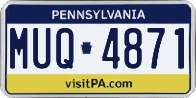 PA license plate MUQ4871