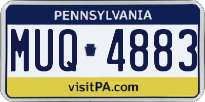 PA license plate MUQ4883