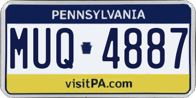 PA license plate MUQ4887