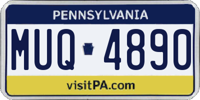 PA license plate MUQ4890