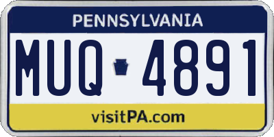 PA license plate MUQ4891