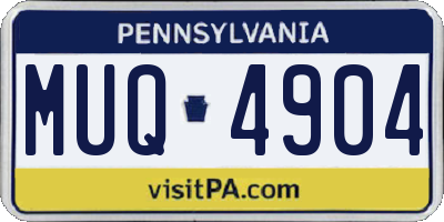 PA license plate MUQ4904
