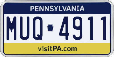 PA license plate MUQ4911