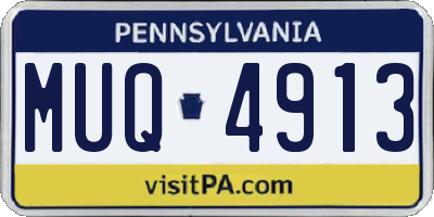 PA license plate MUQ4913