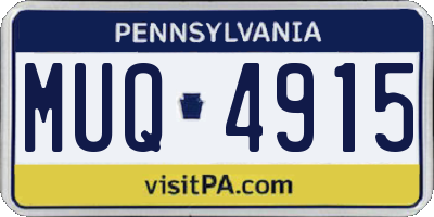 PA license plate MUQ4915