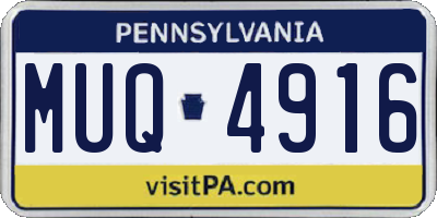 PA license plate MUQ4916