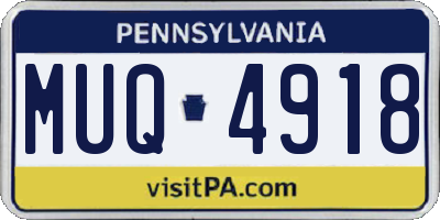 PA license plate MUQ4918