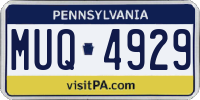 PA license plate MUQ4929