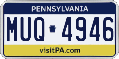 PA license plate MUQ4946