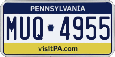 PA license plate MUQ4955