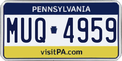 PA license plate MUQ4959