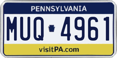 PA license plate MUQ4961