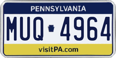PA license plate MUQ4964