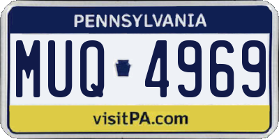 PA license plate MUQ4969