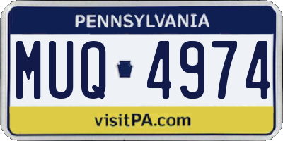 PA license plate MUQ4974