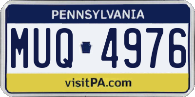 PA license plate MUQ4976