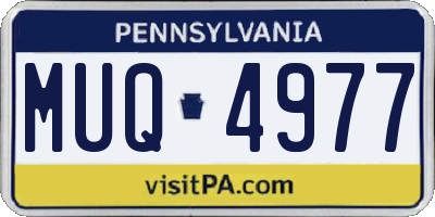 PA license plate MUQ4977