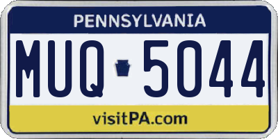 PA license plate MUQ5044