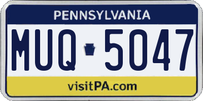PA license plate MUQ5047
