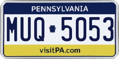 PA license plate MUQ5053