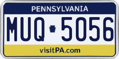 PA license plate MUQ5056
