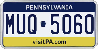 PA license plate MUQ5060