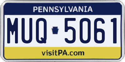 PA license plate MUQ5061