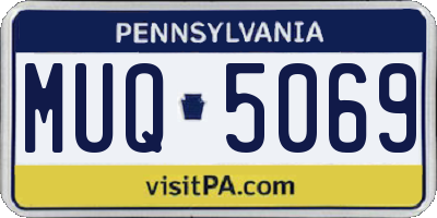 PA license plate MUQ5069