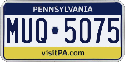 PA license plate MUQ5075