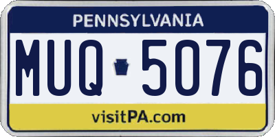 PA license plate MUQ5076