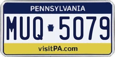 PA license plate MUQ5079