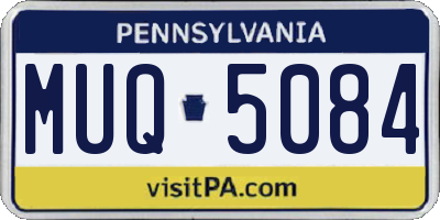 PA license plate MUQ5084