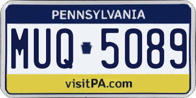 PA license plate MUQ5089