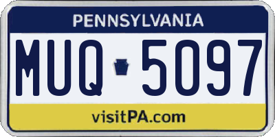 PA license plate MUQ5097