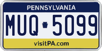 PA license plate MUQ5099