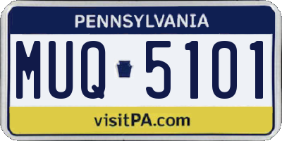 PA license plate MUQ5101