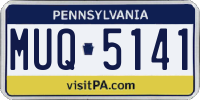 PA license plate MUQ5141