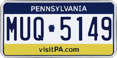PA license plate MUQ5149
