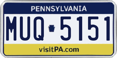 PA license plate MUQ5151
