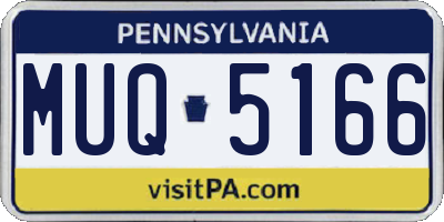 PA license plate MUQ5166