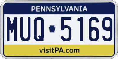 PA license plate MUQ5169