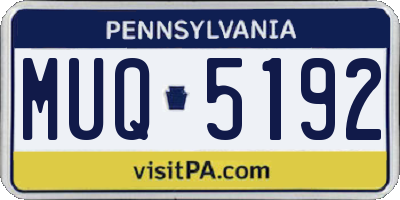PA license plate MUQ5192