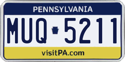 PA license plate MUQ5211