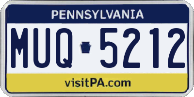 PA license plate MUQ5212