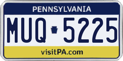 PA license plate MUQ5225