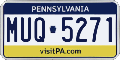 PA license plate MUQ5271