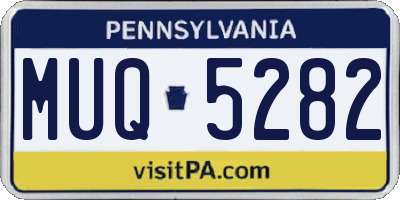 PA license plate MUQ5282