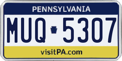 PA license plate MUQ5307